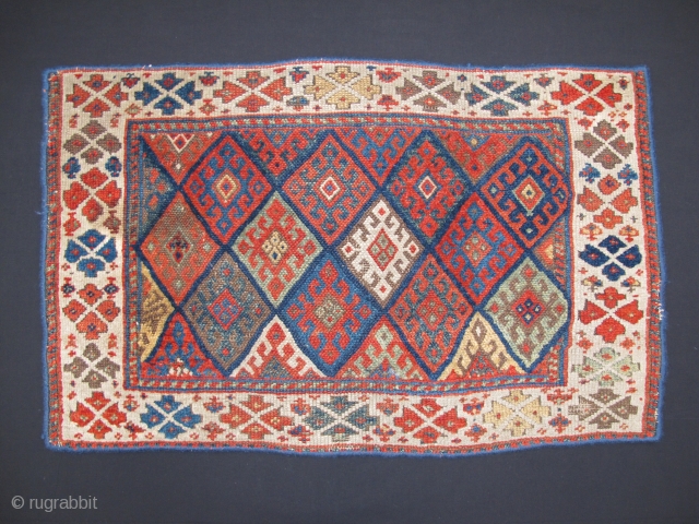 Kurdish Jaff bagface, 19th century, Great colors, Size: 85 x 54 cm. 33.5" x 21.3".                  