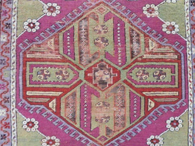 Anatolian Rug, Original condition, No repair, Size: 150 x 120 cm (4.9 x 3.9 feet).                  