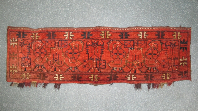 Ersari Torba, Circa 1900, Excellent condition, Natural colors, Not restored,  Size: 154 x 46 cm.                 