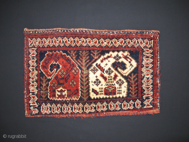 Afshar Chanteh, Late 19th century, Good condition, All natural colors, Not restored, 50 x 32 cm. (20 x 13 inch).             