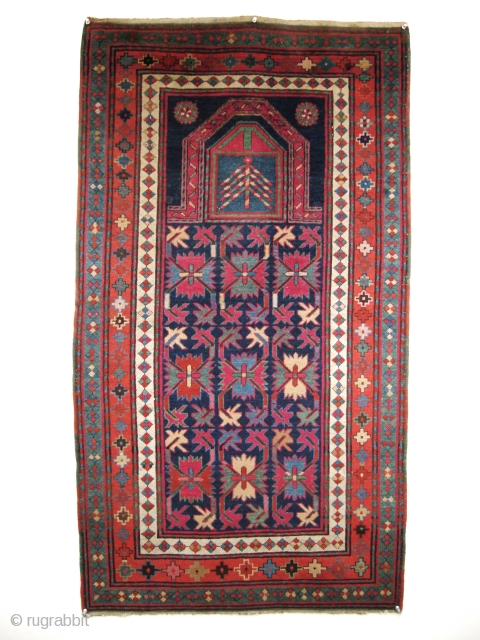A Akstafa rug, 19th century, Excellent condition, Natural colours, Not restored, Size: 145 x 80 cm / 5.3 x 2.6 feet.            