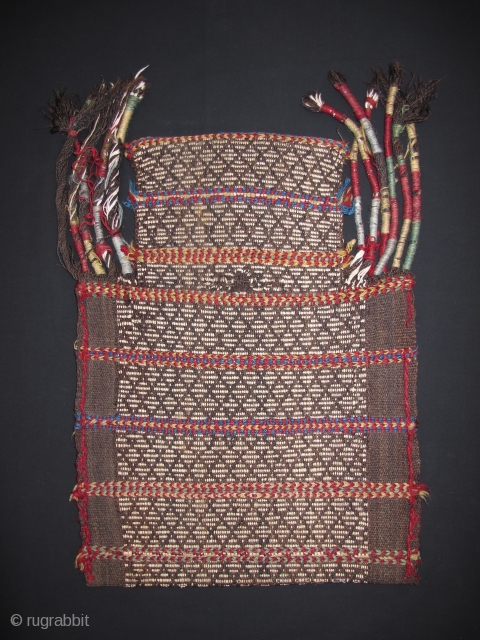 Namakdan(Saltbag) Khaladj, Circa 1900, Great colors, Not restored, Size: 50 x 38 cm. 20" x 15" inch.                