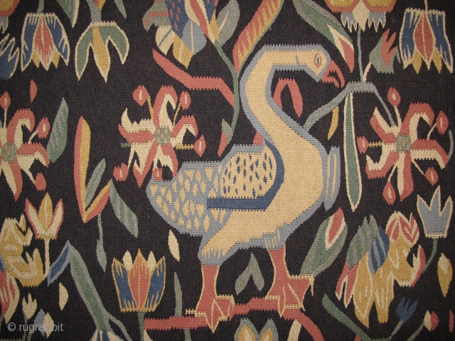 Swedish weaving panel, 19th century, Great colors, Not restored, Size: 102 x 54 cm. 40" x 21" inch.               