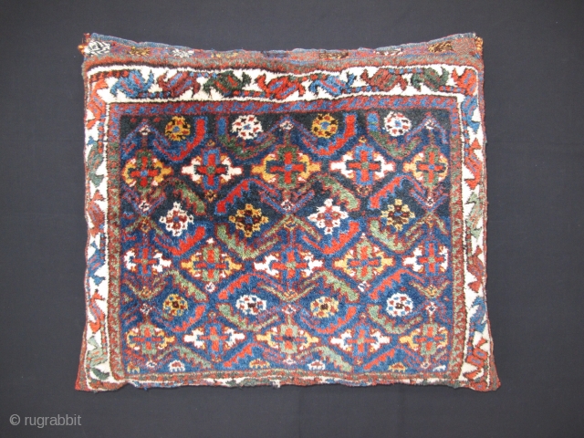 Lori-Qashqai cushion, Persia, Late 19th century, Exellent condition, High pile and good coloures, Size: 70 x 60 cm. (27.5 x 23.5 inch).           