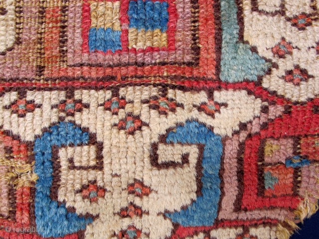 Rare anatolian fragment around 1800. Mounted on fabric. ca. 70x35cm.                       