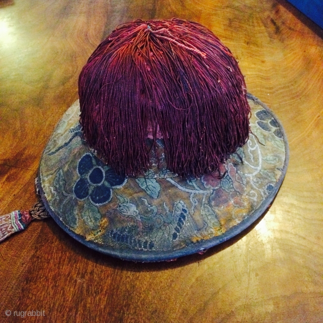 Yuan / Ming ( 14th Century ) hat. For a Tibetan official :                    