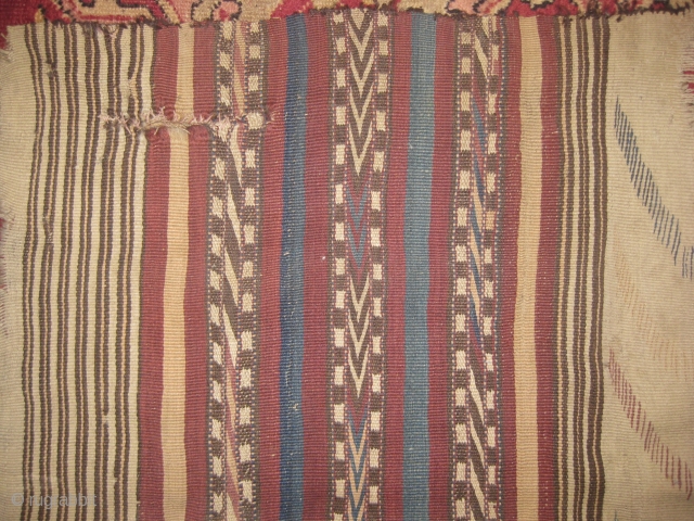 Kilim needs repair measuring 5.10 x 2.1 ft.
                         