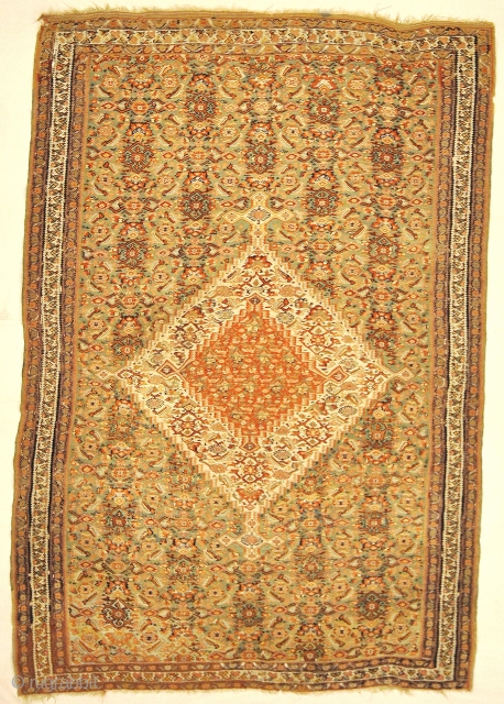 Antique 19th Century Persian Senneh Genuine Woven Carpet Art Authentic From Second Half of 19th Century

4'5" x 6'6"               