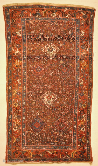 Antique West Persian Kurdish Rug  - Size: 4'6" x 8'                      