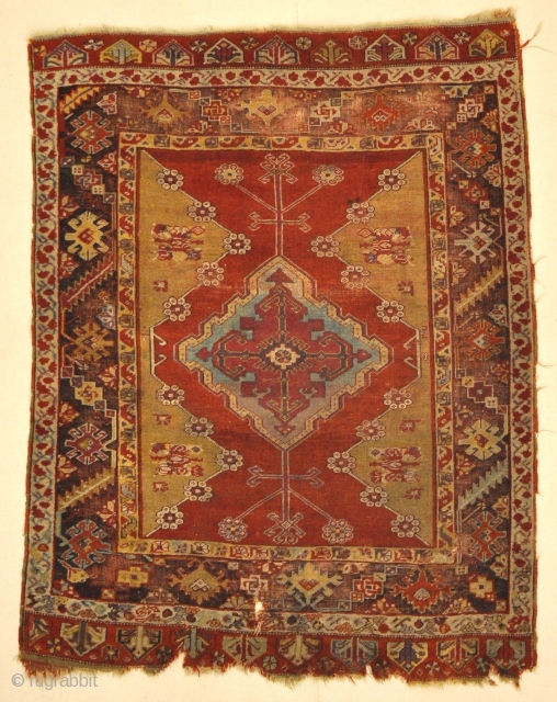 Antique Turkish Handwoven Mujur / Kirshehir Rug

3’10” x 5′
                        