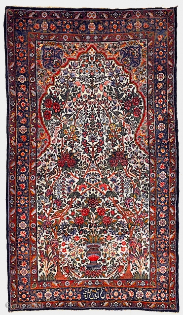 Antique Persian Garden of Paradise Kerman Rug - Size: 3′ x 5’2″                     