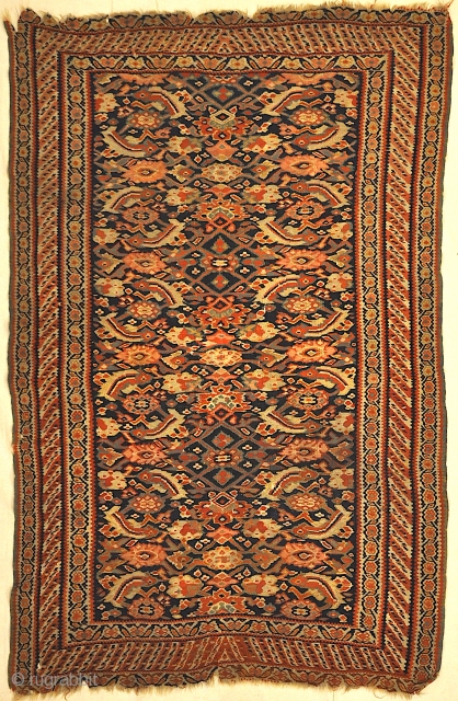 Antique Persian Bijar Rug Woven 19th Century
Bijar rugs, produced in Northwest Iran are among the finest of Persian rugs by virtue of their design and technique. The most durable rugs are made  ...