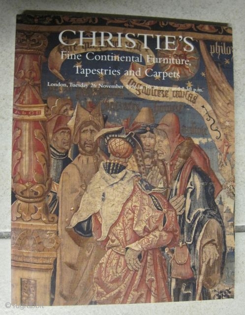 Christies Catalogue: Fine continental furniture, Tapestries and Carpets. London, 26. November 1996                     