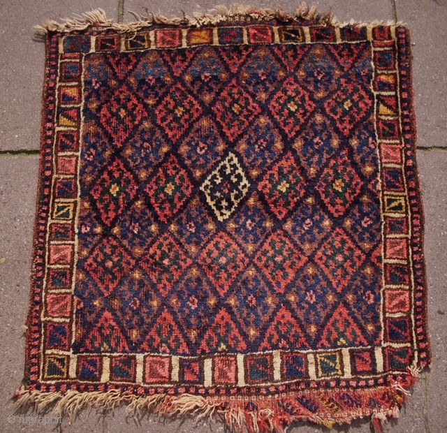 Kurdish bagface, 65 x 68 cm, unusual border                         