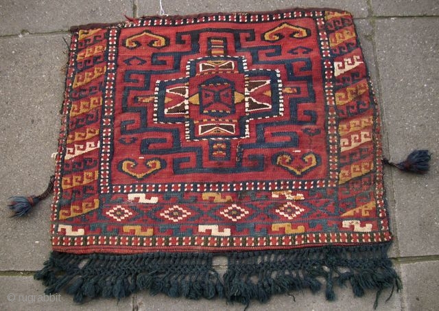 Bagface with kilim back, 64 x 49/57 cm                         