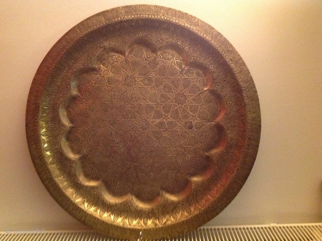 Antique brass tray
61cm                              