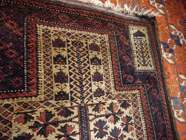 Fine Baluch Prayer Rug. Dated 1886 ? shipping worldwide 123cm x 72cm                     