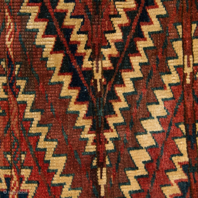 Turkmen Yomud Okbash Fragment 55 x 41 cm                         