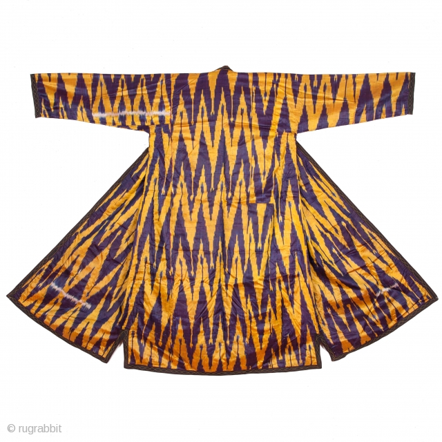 Tajik Ikat Chapan in satin ikat                           