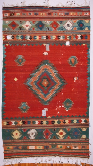 Western Anatolian Kilim 178 x 310 cm / 5'10'' x 10'2''                      