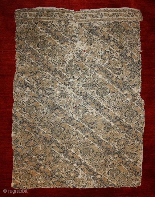 early Persian Silk embroidery textile fragment , 46x64cm                         