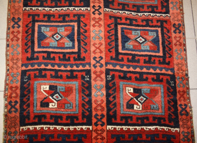 Superb East anatolian Kurdish rug, with rare design and fantastic Colors, from mid 19th Century in very good  condition, high pile, soft wool, fine weave,  size: 270x100cm    