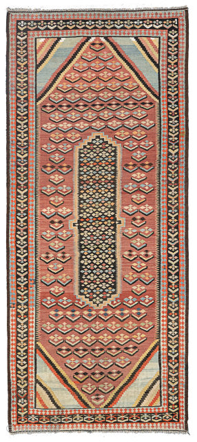 Antique Bijar Kilim in very good condition 310x135cm Circa 1920

More info: https://sharafiandco.com/product/antique-bijar-kilim-310x135cm/
                     