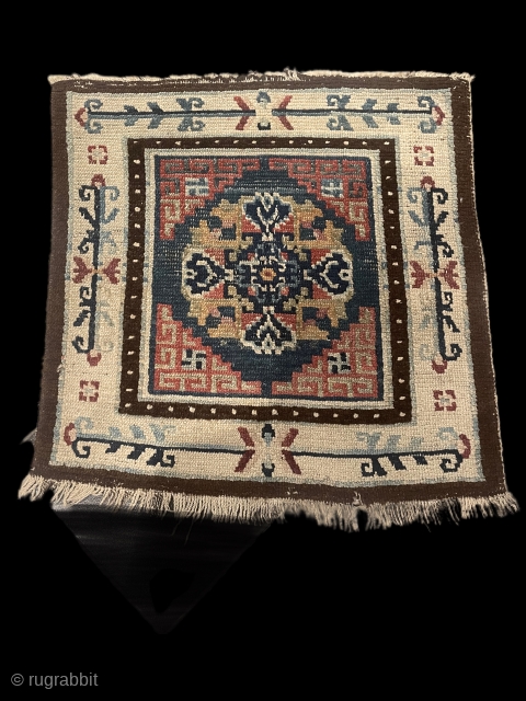 Mid 19th century Tibetan rug                            