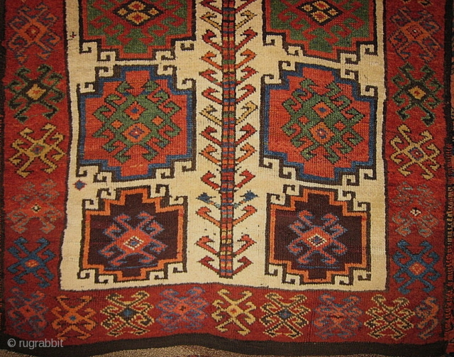 Really Nice Kurd Long Rug with Memling guls                         