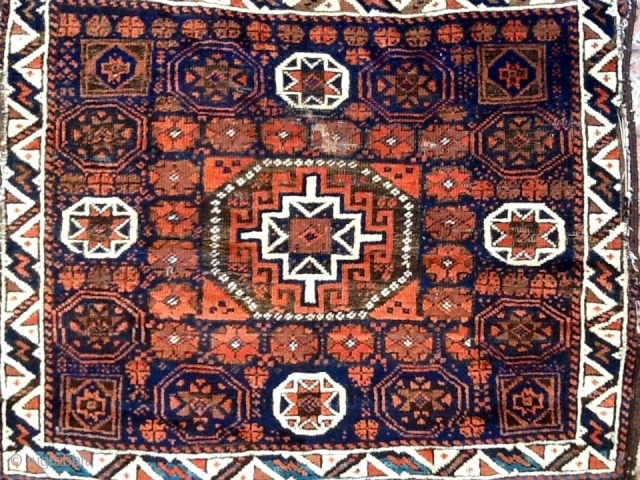 Large Baluch bagface with memling in Octagon, floppy                         