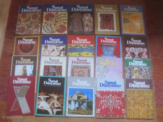 Sanat Dunyamiz: 20 (older) issues: No. 1, 2, 3, 4, 8, 9, 10, 11, 12, 14, 15, 16, 17, 18, 19, 20, 24, 25, 29, 32 (1974-1985)

20 old issues of this glossy  ...