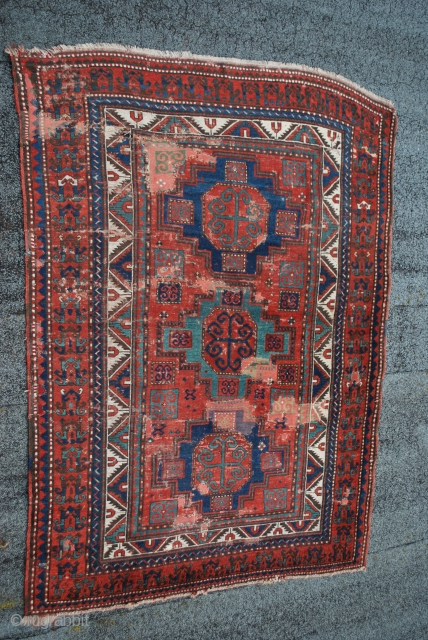 Antique Kazak rug Goyche Göyçe Sewan azerbaijan Novo-Bayazetskiy uyezd  Ново Баязетский Уезд
size 
                   