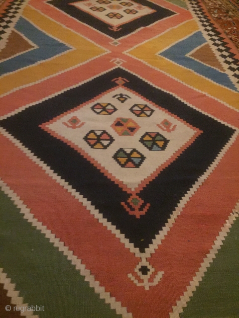 qashqai kilim rare size 130-320 cm charming colors old edge in a very good condition it need good washing
 Ask about this 
 PRICE ON REQUEST       