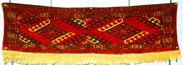 Kizyl Ayak / CONDITION, CONDITION, CONDITION
 Dyrnak Gol Torba, mid 19th c.
Condition; Excellent, with NO Restoration at all. MINT!
Very good dyes with NO Synthetic colors.
Full pile. Asymmetric open right weave, slightly depressed,  ...