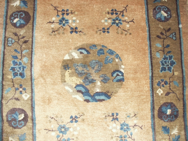 
   19 th. century  Peking chinese rug  98 Y 173  cm.
   Nice  lustrous wool , superb natural colours , slight wear  on   ...