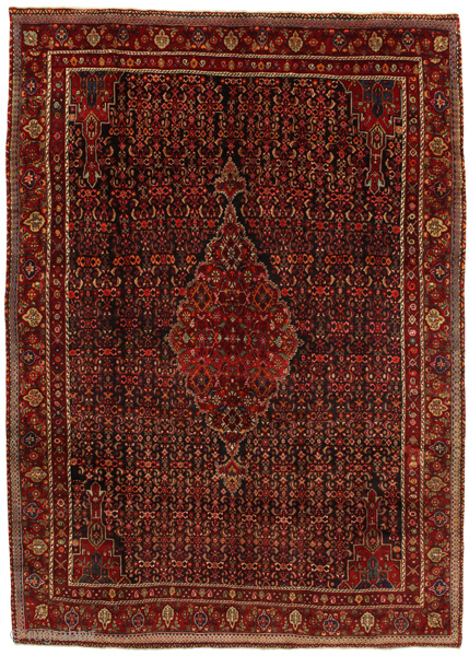 Bijar - Kurdi - Antique Persian Carpet

Size: 350x250 cm
Thickness: Medium (5-10mm)
Oldness: 80-100 (Antique)
Pile - Warp: Wool on Cotton
Node Density: about 160,000 knots per m²
email:info@carpetu2.com         