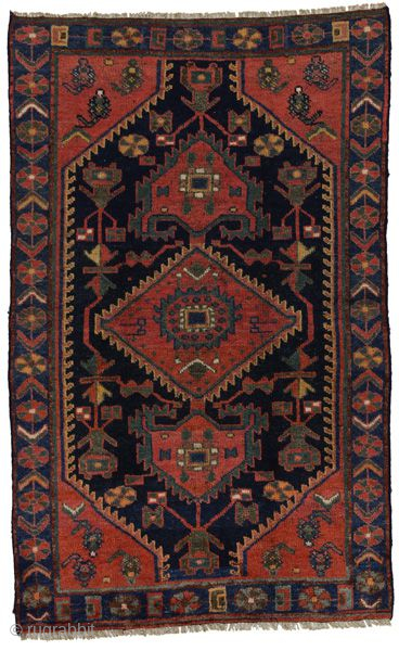 Bijar - Kurdi - Antique Persian Carpet 197x121

Size: 197x121 cm
Thickness: Medium (5-10mm)
Oldness: 80-100 (Antique)
Pile - Warp: Wool on Cotton
Node Density: about 90,000 knots per m²
email:info@carpetu2.com        