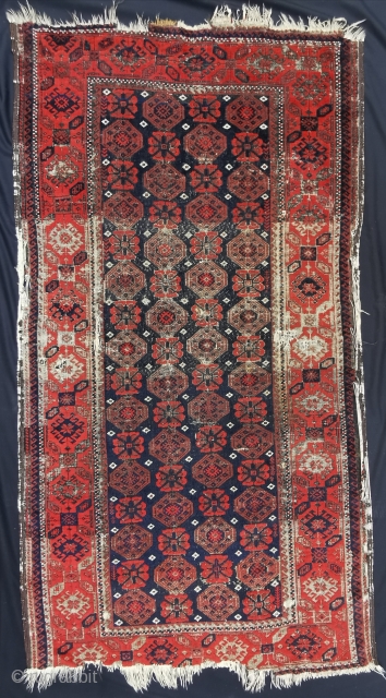 Salar Khani / Jehan Begi Baluch, as found condition, no repairs, ca. 1850, 186 x 98 cm                