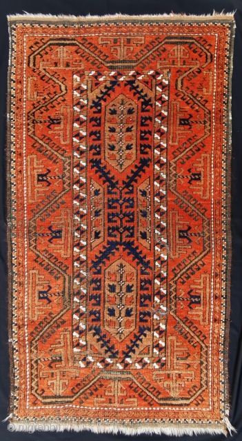 Antique Baluch, 19th. c. partially with camel ground, 158 x 87 cm                     