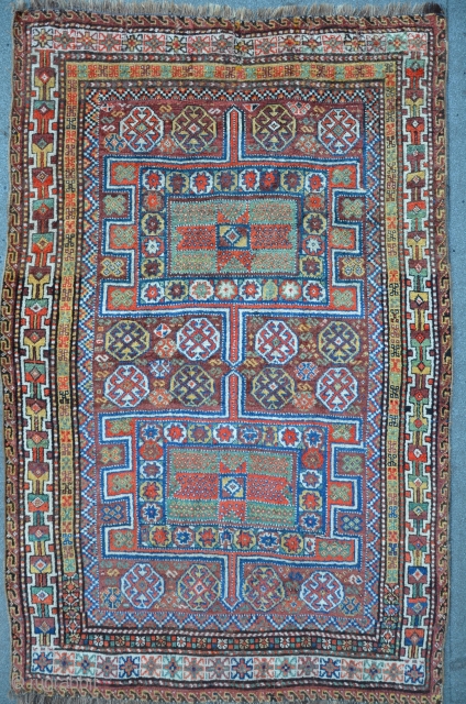 Antique Quchan carpet, meaty high floor, 245 x 157 cm, all sides reduced.                    