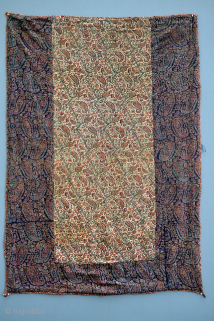 Early 1800s Persian Kirman 'Paisley' Boteh textile tapestry panel. 49 x ...