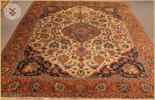 RGh1000a- 
Antique Tabriz carpet circa 1920 wool on cotton foundation
good condition
Size : 3.60m x 2.69m  11`10" x 8`10"              