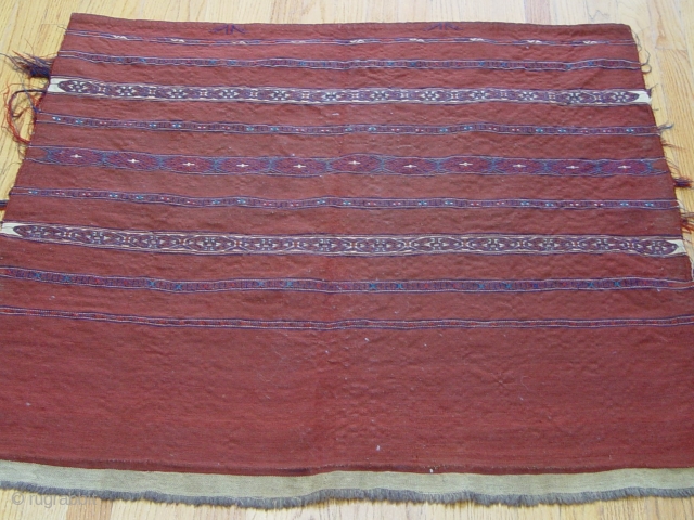 Antique Turkmen Torba,  2'11" x 3'5", Circa 1880's, very tightly woven.                     