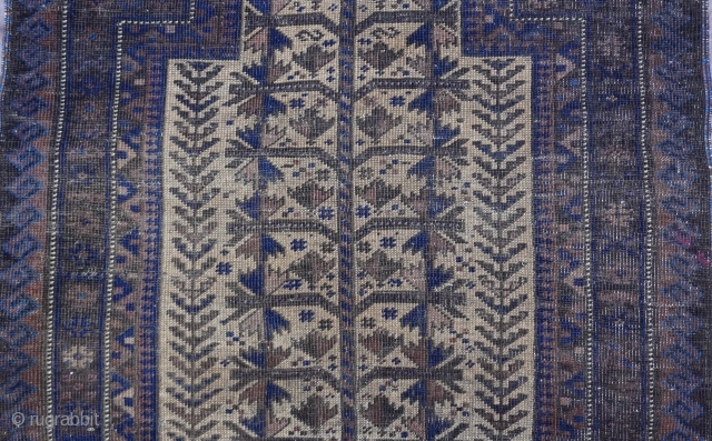 Baluch Prayer Rug circa 1880s , size 2'10" x 4'4" (86 x 132 cm.)                   
