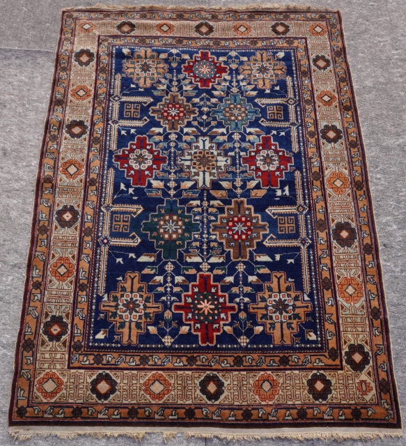 Stunning Antique Caucasian Kuba rug, size is 4'4" x 6'2"ft.                       