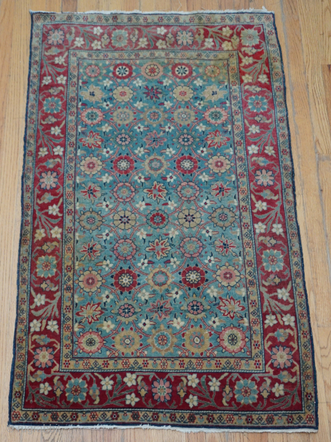 Antique Persian Veramin 19th century rug, 3' x 5' ft.                       