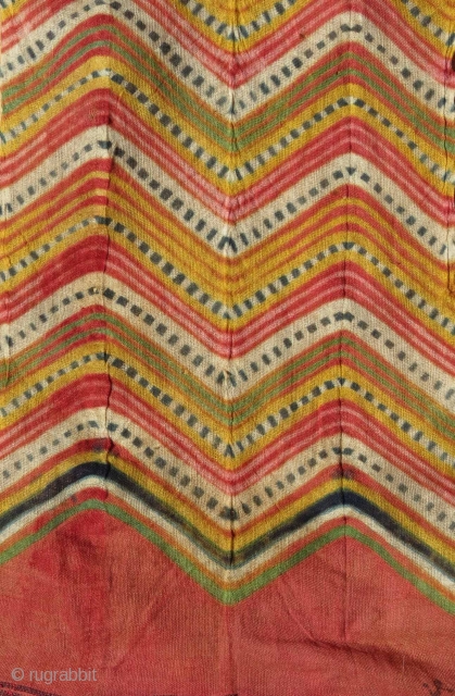 Detail - Complete turban, tie dye technique, N. India | rugrabbit.com