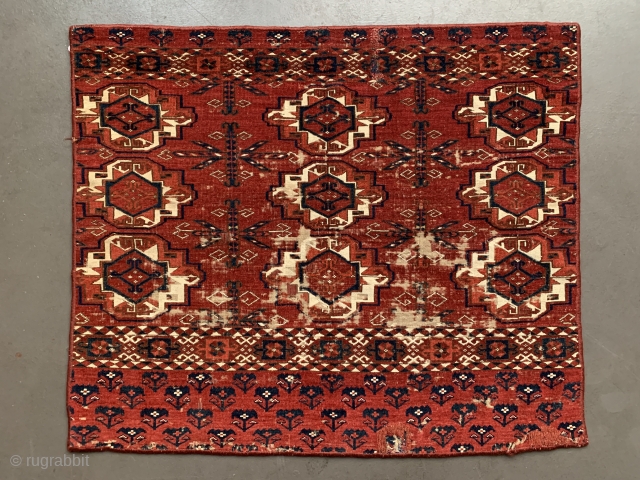beautiful, rare and early, saryk chuval, ex-loges, 94 x 80 cm, turkmen.                     