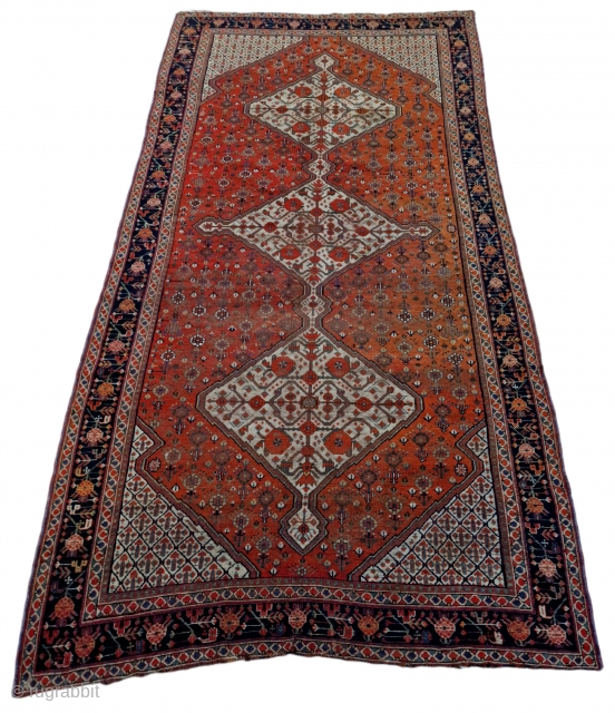 19th Century Southeast Persian Khamseh Confederacy Rug 
(392x190cm)

E-mail: timeless.rugz@gmail.com                        