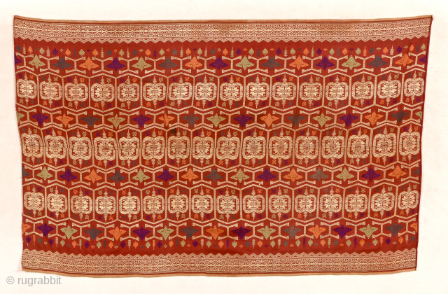 Woven skirt cloth (saput) Negara, Bali, Indonesia. Middle 20th c. Material:silk and cotton brocade. Size: 162 x 102cm. Item 106. Www.tinatabone.com            